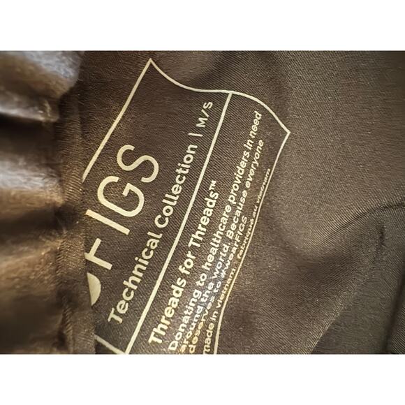 FIGS Men's Medium SHORT Pisco Basic Black Scrub Pants - Picture 4 of 5